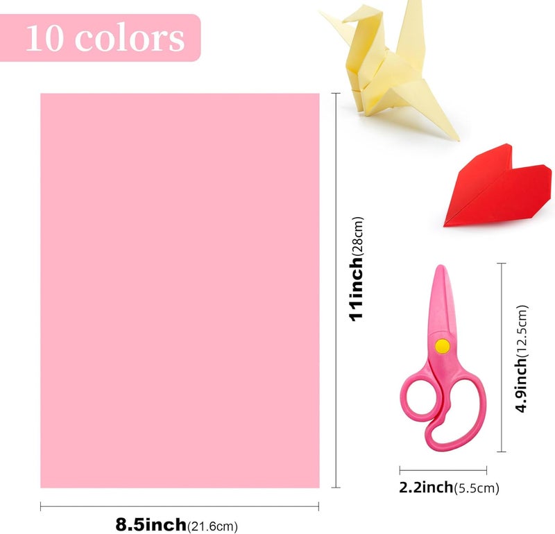 AiMi Construction Paper 100 Sheets 8.5"x11" Assorted Colors Bulk for School Supplies Copy Paper Classroom Supplies Elementary Great for Arts Painting Drawing - Image 3